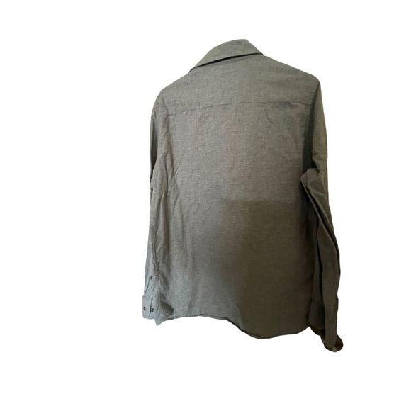 Travis Mathew Mens Gray Long-Sleeve Button-Down Shirt Large - Picture 8 of 11